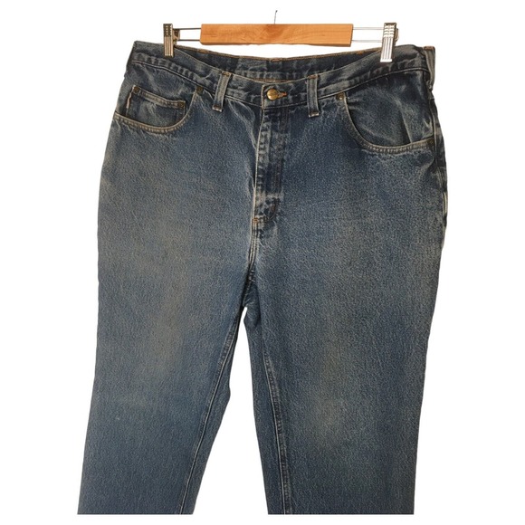 Carhartt Jeans Mens 38X30 Relaxed Fit Straight Leg Medium Wash Denim Blue - Picture 5 of 13